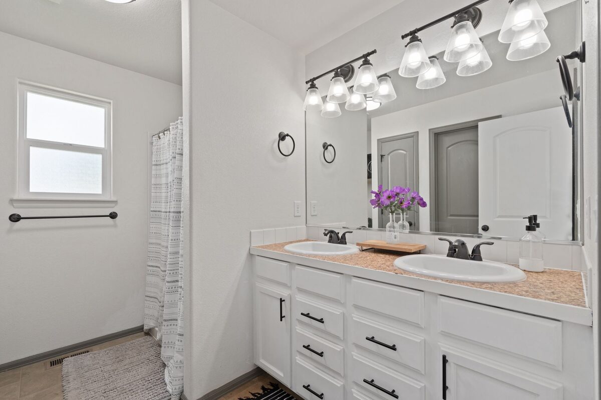 Bathroom hardware swap renter friendly matte black