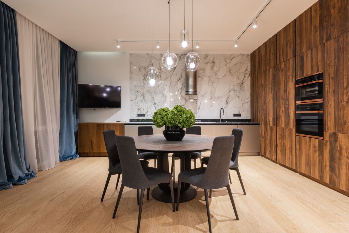 Small dining area furniture round table apartment